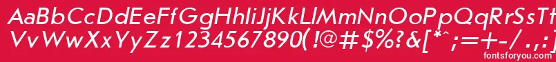 フォントJournalSansserifItalic.001.001 – 赤い背景に白い文字