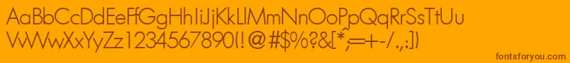 FunctiontwolightRegular Font – Brown Fonts on Orange Background