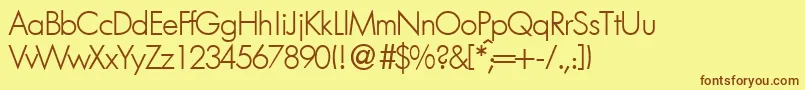 FunctiontwolightRegular Font – Brown Fonts on Yellow Background