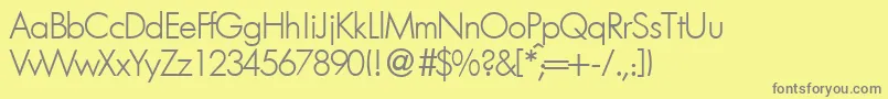 FunctiontwolightRegular Font – Gray Fonts on Yellow Background