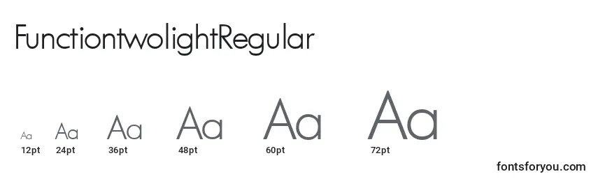 FunctiontwolightRegular Font Sizes