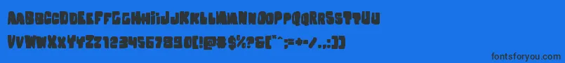 Nobodyhomeexpand-Schriftart – Schwarze Schriften auf blauem Hintergrund