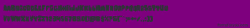 Nobodyhomeexpand-Schriftart – Schwarze Schriften auf violettem Hintergrund