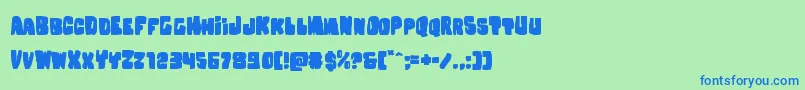 Nobodyhomeexpand Font – Blue Fonts on Green Background