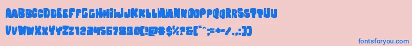 Nobodyhomeexpand Font – Blue Fonts on Pink Background
