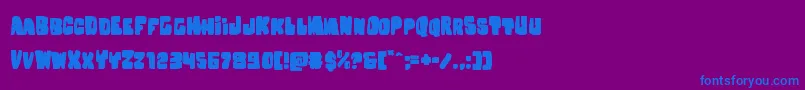 フォントNobodyhomeexpand – 紫色の背景に青い文字