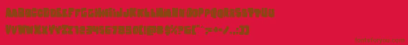 Nobodyhomeexpand Font – Brown Fonts on Red Background