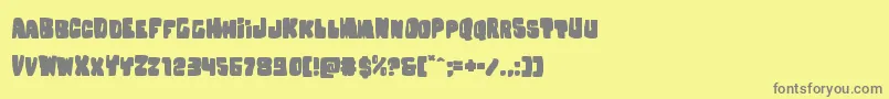 フォントNobodyhomeexpand – 黄色の背景に灰色の文字