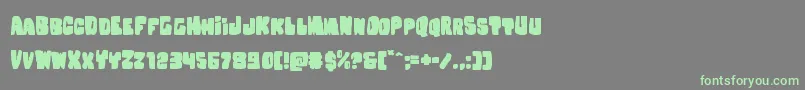 Nobodyhomeexpand Font – Green Fonts on Gray Background