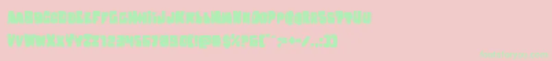 Nobodyhomeexpand Font – Green Fonts on Pink Background