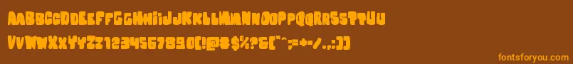 Nobodyhomeexpand Font – Orange Fonts on Brown Background