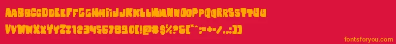 Nobodyhomeexpand-fontti – oranssit fontit punaisella taustalla