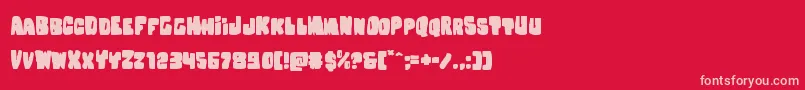 Nobodyhomeexpand Font – Pink Fonts on Red Background