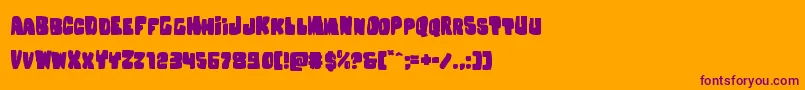 Nobodyhomeexpand Font – Purple Fonts on Orange Background