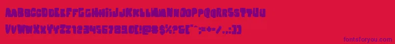 Nobodyhomeexpand-Schriftart – Violette Schriften auf rotem Hintergrund