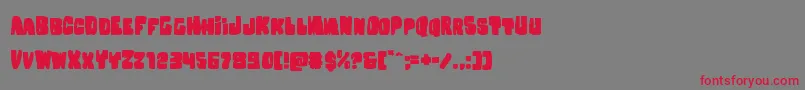 フォントNobodyhomeexpand – 赤い文字の灰色の背景