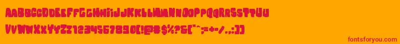 Nobodyhomeexpand Font – Red Fonts on Orange Background