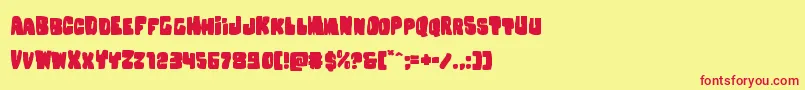 Nobodyhomeexpand Font – Red Fonts on Yellow Background