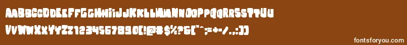 Шрифт Nobodyhomeexpand – белые шрифты на коричневом фоне