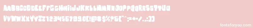 Fonte Nobodyhomeexpand – fontes brancas em um fundo rosa