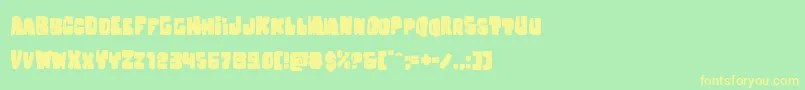 Fonte Nobodyhomeexpand – fontes amarelas em um fundo verde