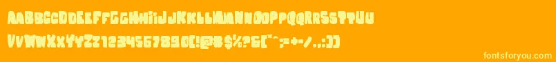 Nobodyhomeexpand-fontti – keltaiset fontit oranssilla taustalla
