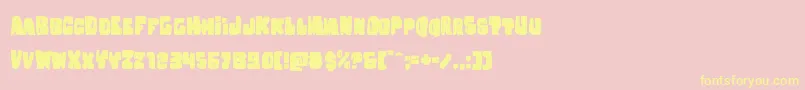 Nobodyhomeexpand Font – Yellow Fonts on Pink Background