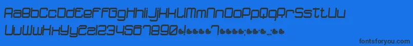 DopenakedfoulRelaxed Font – Black Fonts on Blue Background