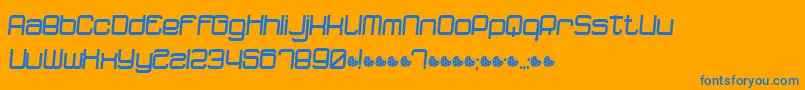 DopenakedfoulRelaxed Font – Blue Fonts on Orange Background