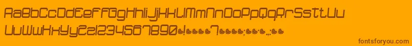 DopenakedfoulRelaxed Font – Brown Fonts on Orange Background