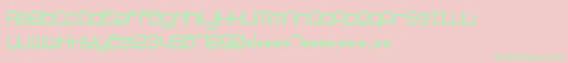 DopenakedfoulRelaxed-Schriftart – Grüne Schriften auf rosa Hintergrund