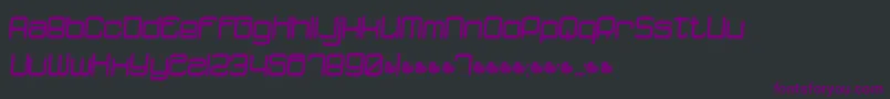 Czcionka DopenakedfoulRelaxed – fioletowe czcionki na czarnym tle