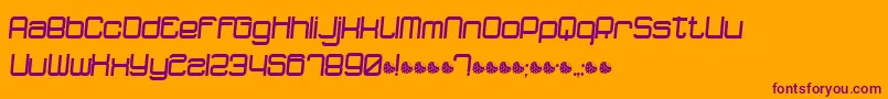 DopenakedfoulRelaxed Font – Purple Fonts on Orange Background