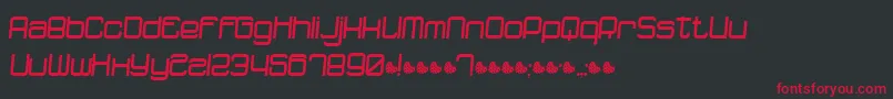 DopenakedfoulRelaxed Font – Red Fonts on Black Background