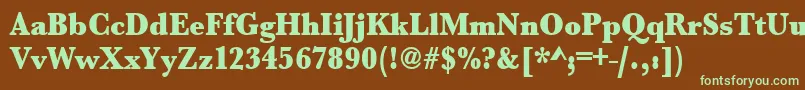 Urwbaskertultbolextnar Font – Green Fonts on Brown Background