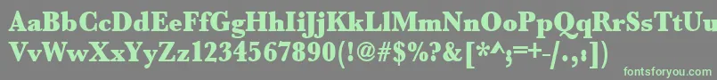 Urwbaskertultbolextnar Font – Green Fonts on Gray Background