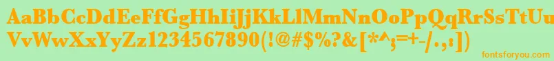 Urwbaskertultbolextnar Font – Orange Fonts on Green Background