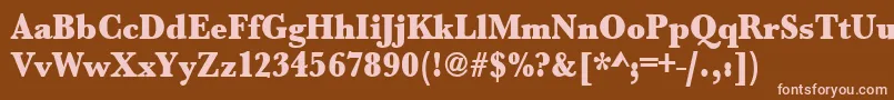 Urwbaskertultbolextnar Font – Pink Fonts on Brown Background