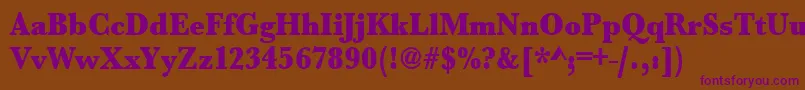 Urwbaskertultbolextnar Font – Purple Fonts on Brown Background