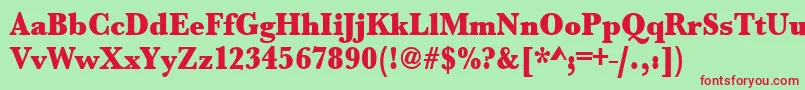 Urwbaskertultbolextnar Font – Red Fonts on Green Background