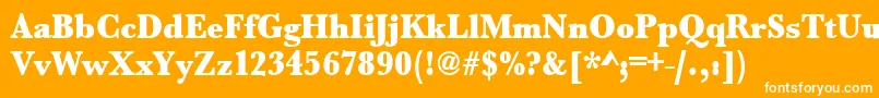 Urwbaskertultbolextnar Font – White Fonts on Orange Background