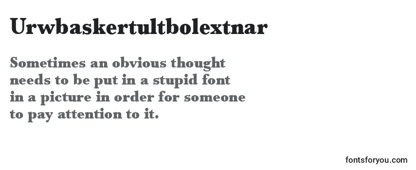 Review of the Urwbaskertultbolextnar Font