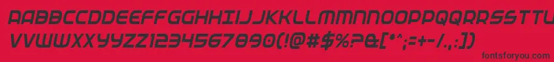 Fedservicecondital Font – Black Fonts on Red Background
