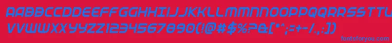 Fedservicecondital Font – Blue Fonts on Red Background