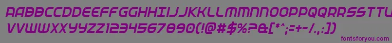 Fedservicecondital Font – Purple Fonts on Gray Background
