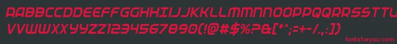 Fedservicecondital Font – Red Fonts on Black Background