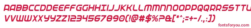 Fedservicecondital Font – Red Fonts on White Background