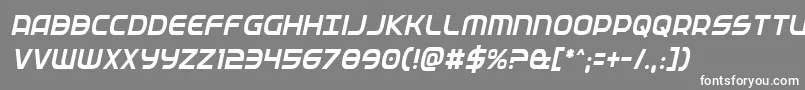 フォントFedservicecondital – 灰色の背景に白い文字