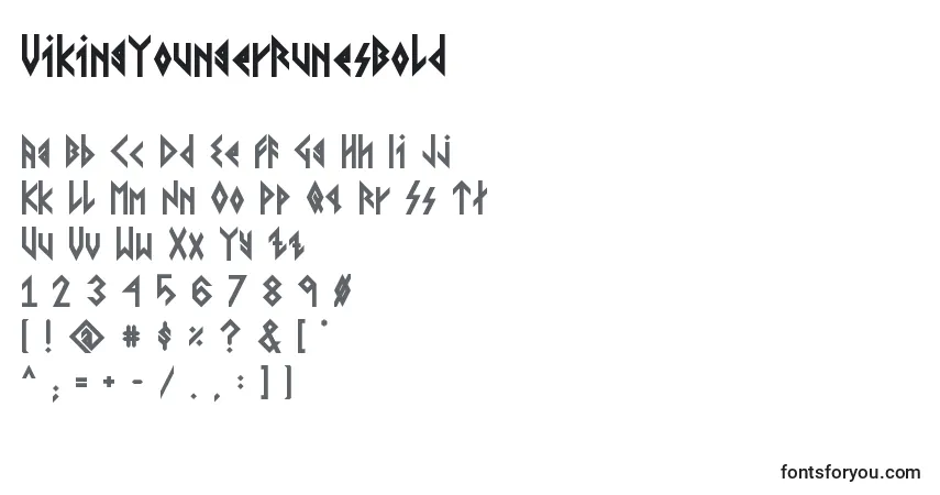 Шрифт VikingYoungerRunesBold – алфавит, цифры, специальные символы