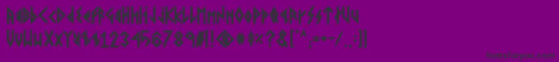 VikingYoungerRunesBold Font – Black Fonts on Purple Background